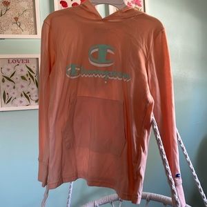 Champion peach sweatshirt.